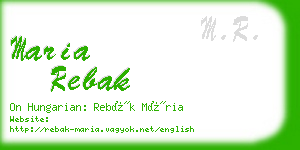 maria rebak business card